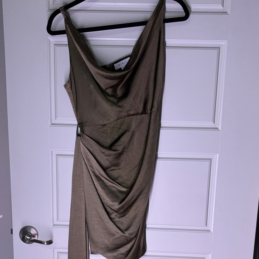 Elegant Olive Green Dress